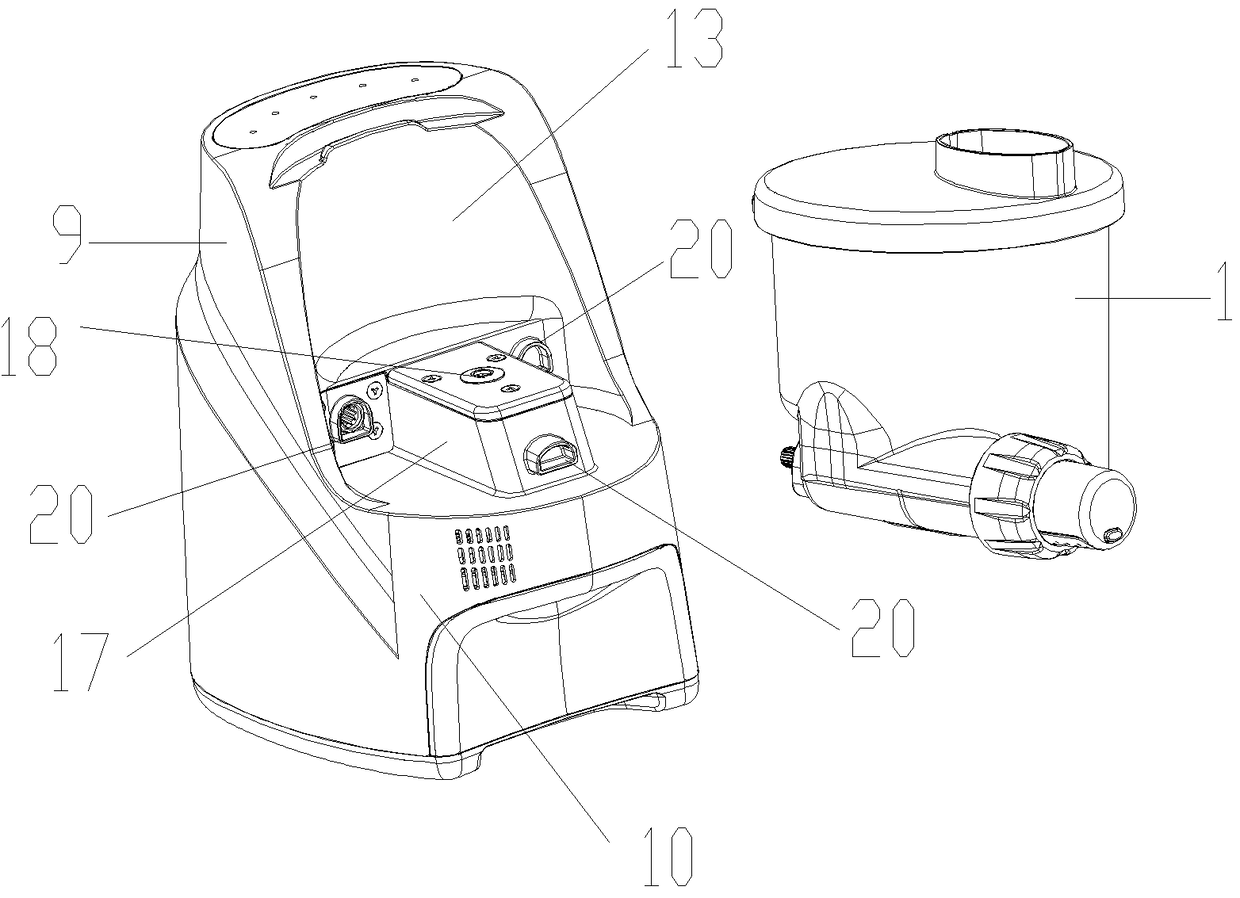 A noodle machine that is easy to install and disassemble