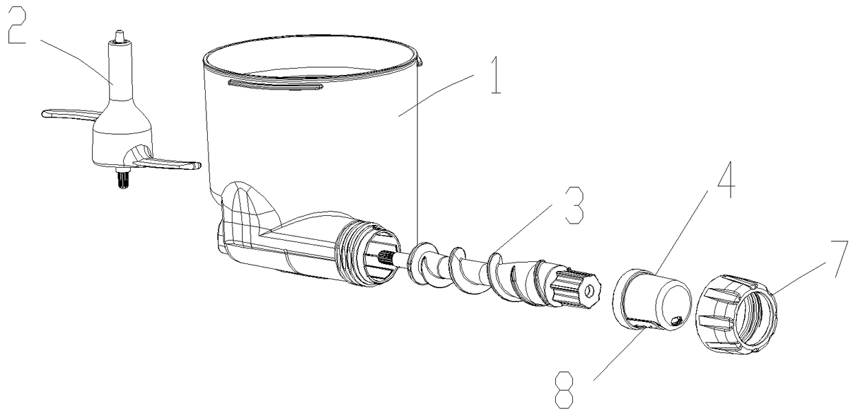 A noodle machine that is easy to install and disassemble