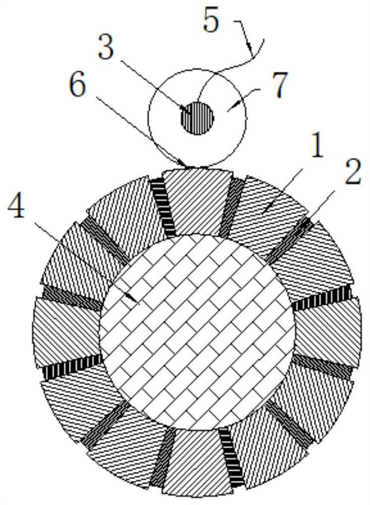 A device for contacting and supplying power to a moving circuit