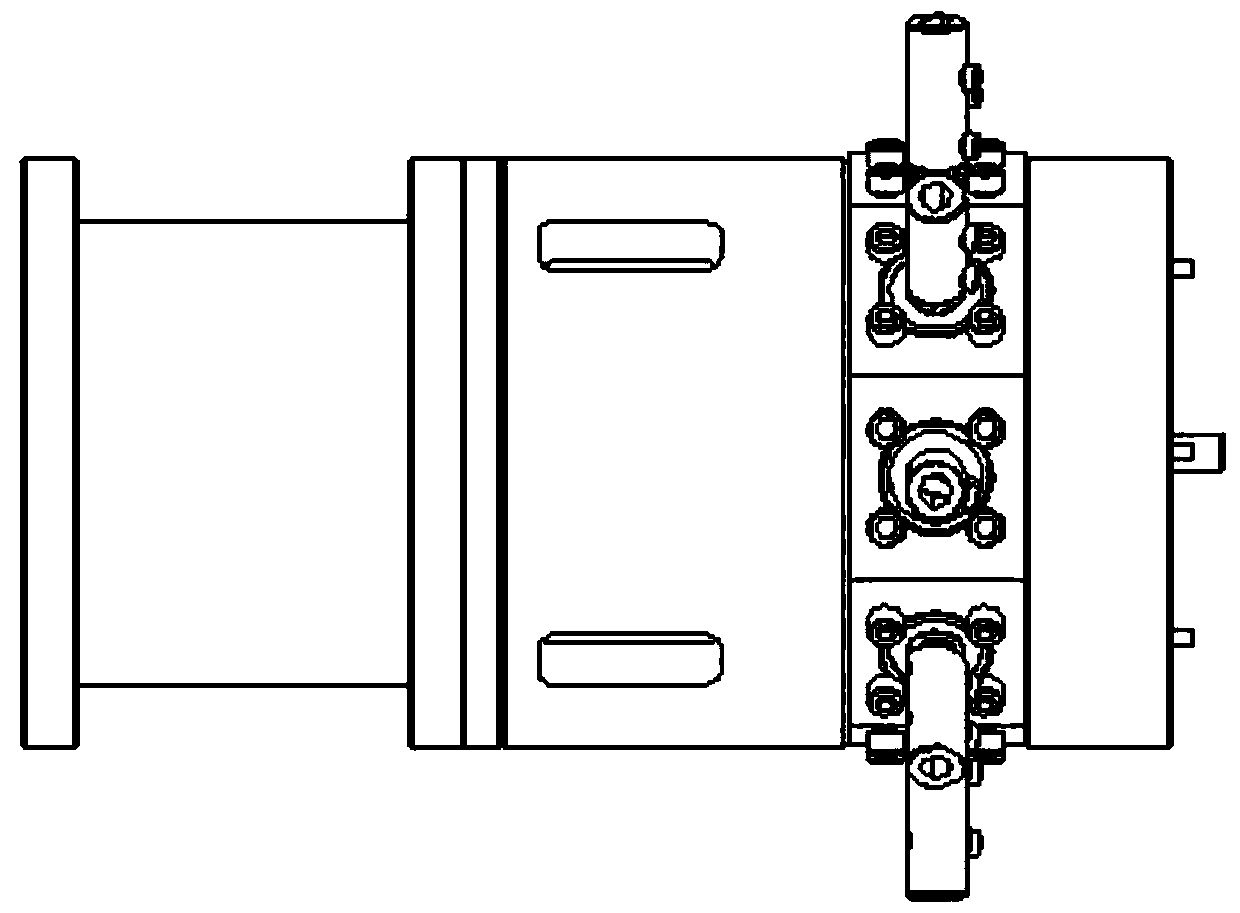 A fan blade angle connecting rod compound adjustment mechanism