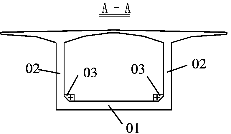 Prestressed concrete variable cross-section box girder bridge, movable suspended scaffolding and construction method of prestressed concrete variable cross-section box girder bridge