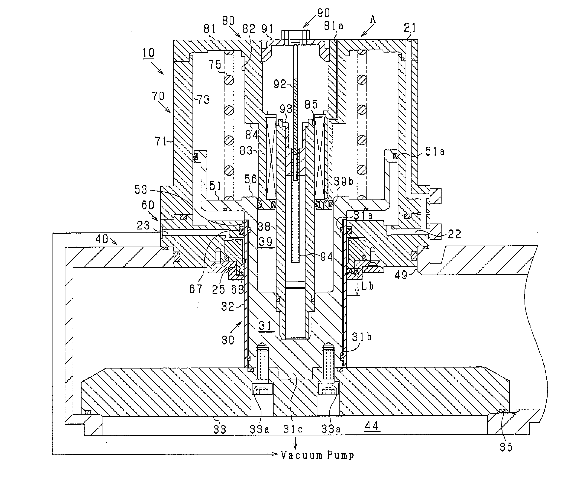 Linear actuator and vacuum control device