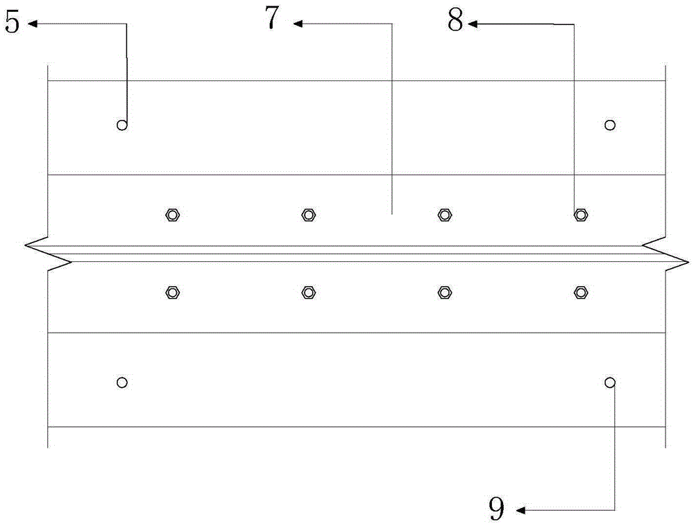 Underground concrete structure expansion joint treatment structure and construction method thereof