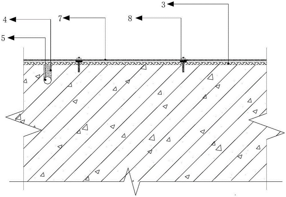 Underground concrete structure expansion joint treatment structure and construction method thereof