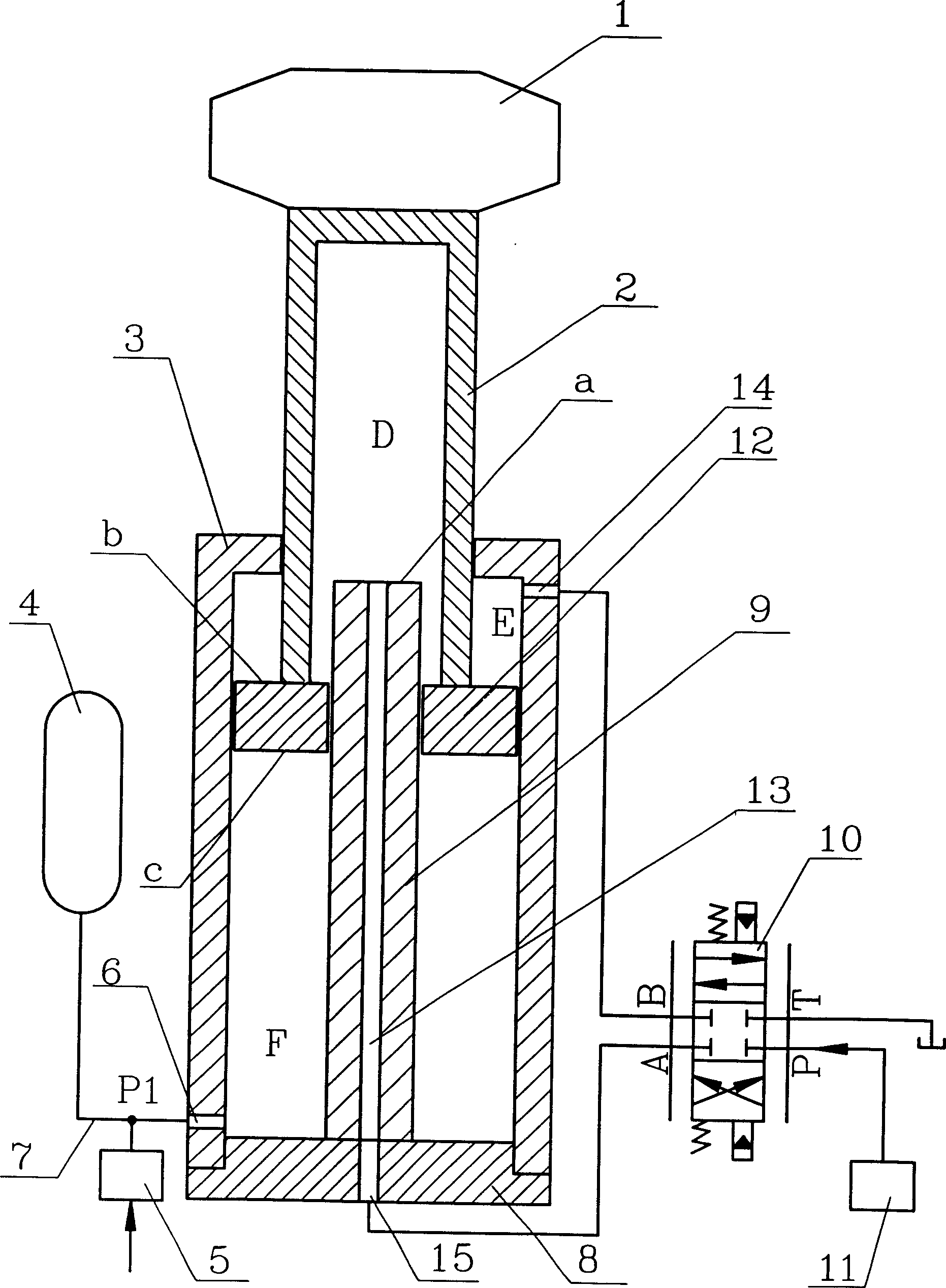 Single rod equal area double acting hydraulic cylinder capable of balancing weight