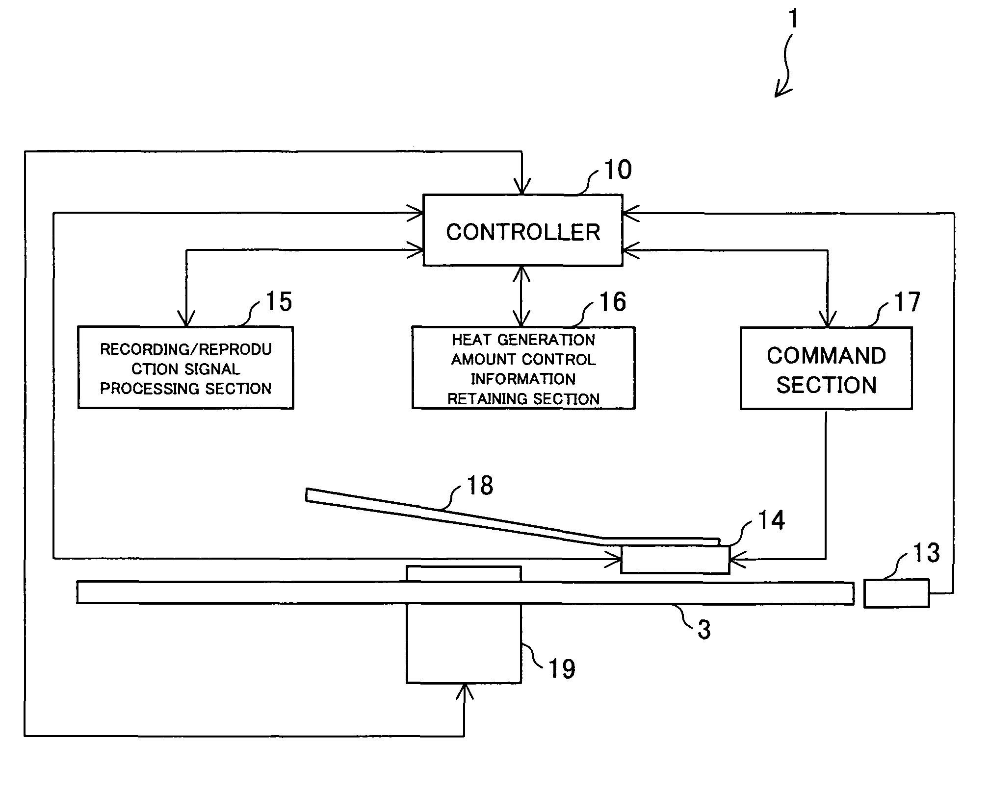 Heat generation control device for heat-assisted magnetic recording and reproducing apparatus