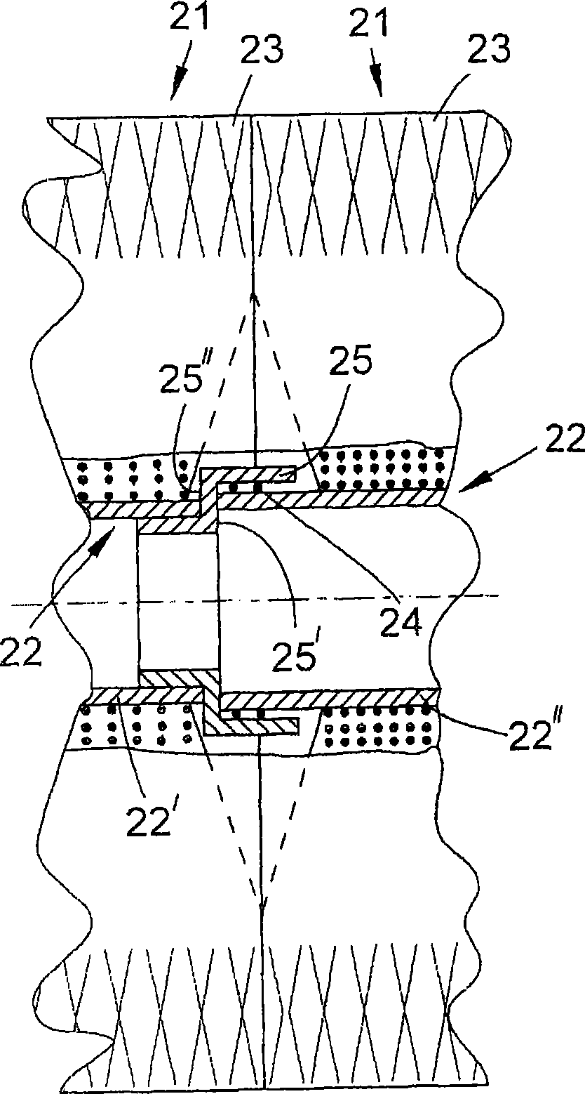 Cross-coil used in dye column and device for manufacturing the coil