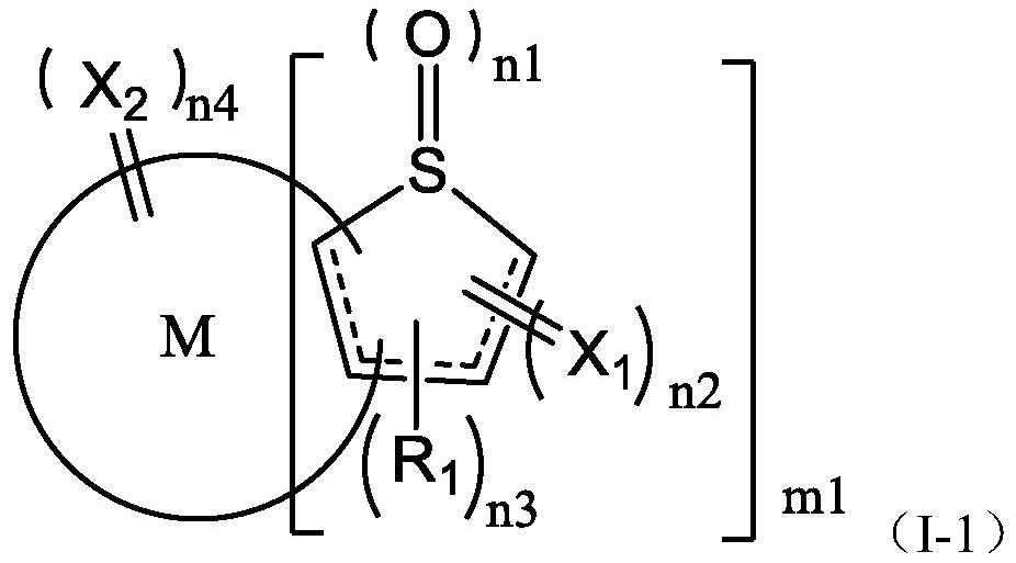 Fused ring compound containing thiophene oxide and application thereof