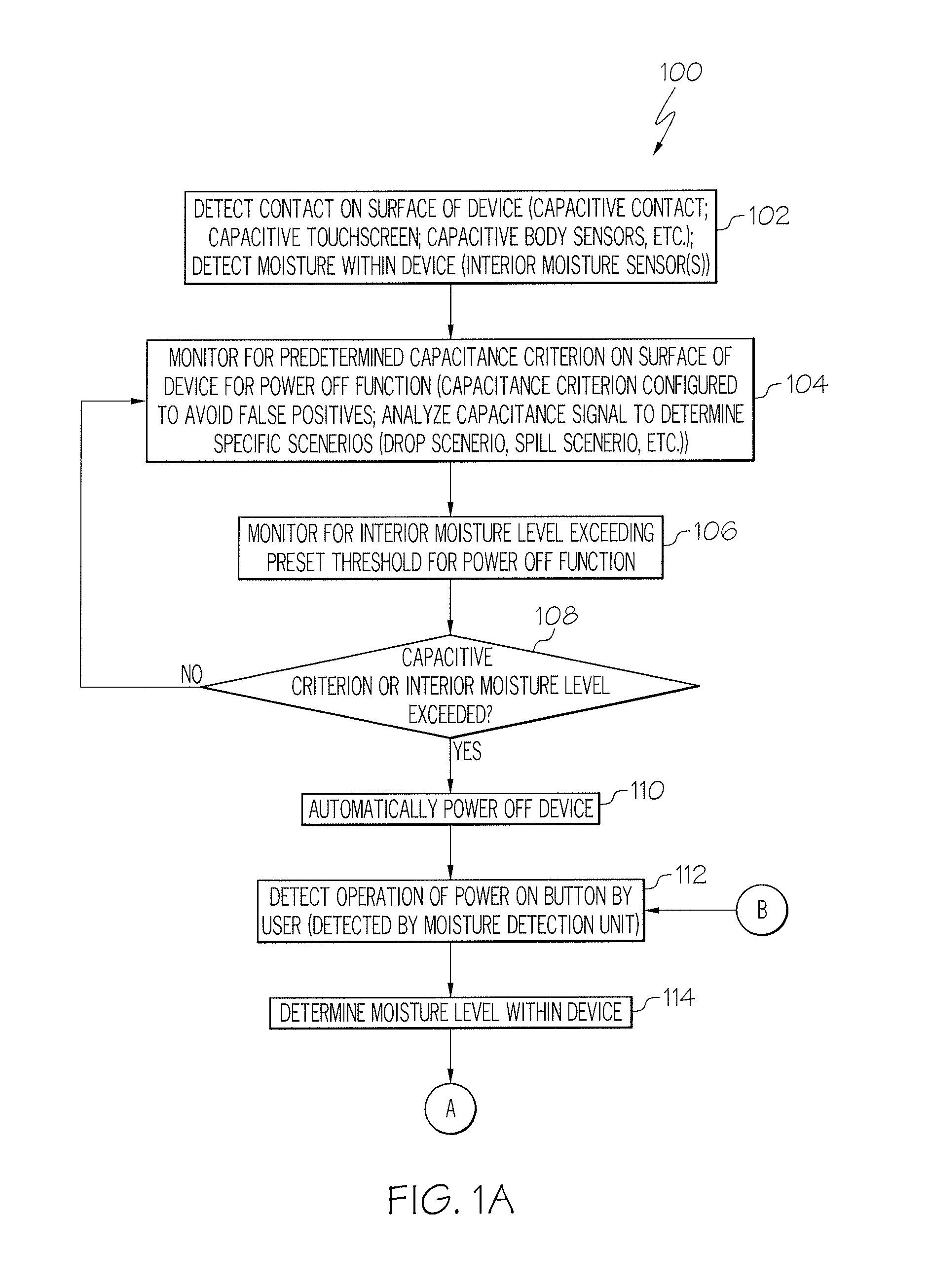 Preventing moisture damage to a device