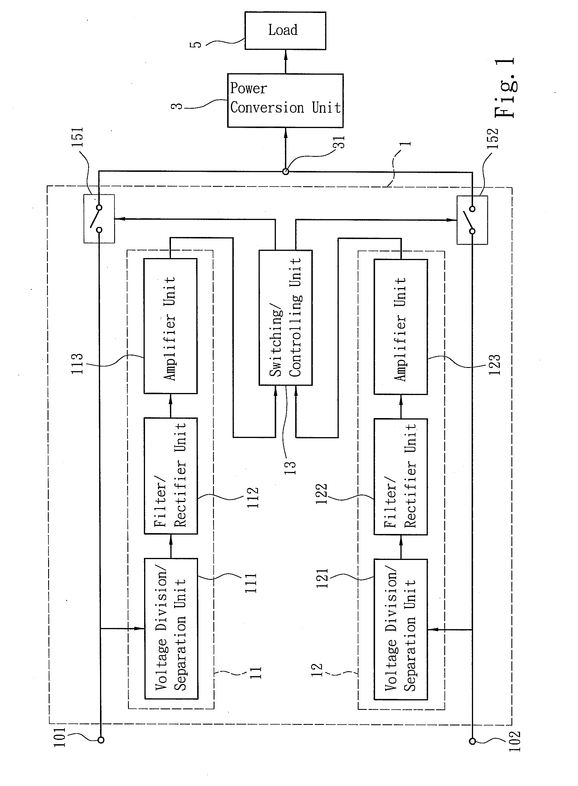 Multi-input power-switching circuit