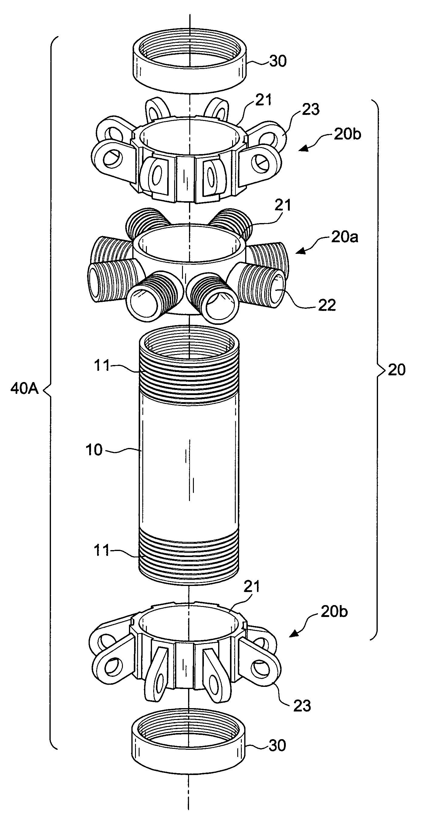 Integrally assembled changeable framework connector used for a spatial structure