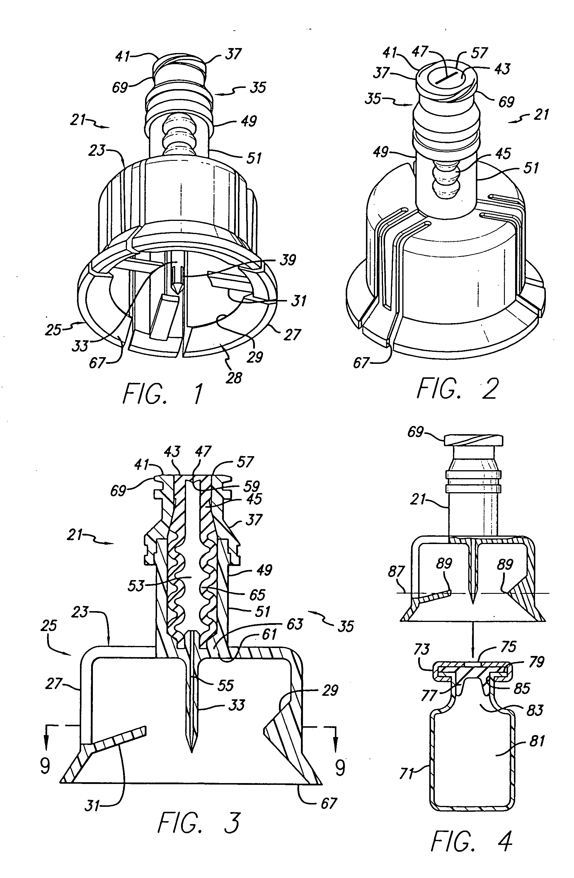 Vial adapter having a needle-free valve for use with vial closures of different sizes