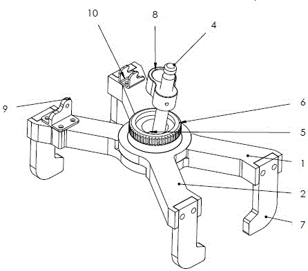 X-type rapid positioning device for measuring the center position of railway track