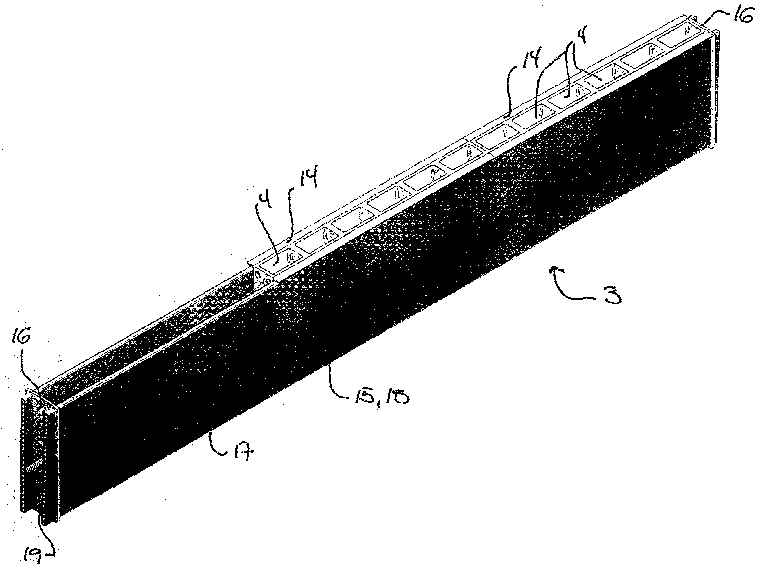 Freezer segment for a freezer for confectionary with segments including channels for direct evaporation of CO.sub.2