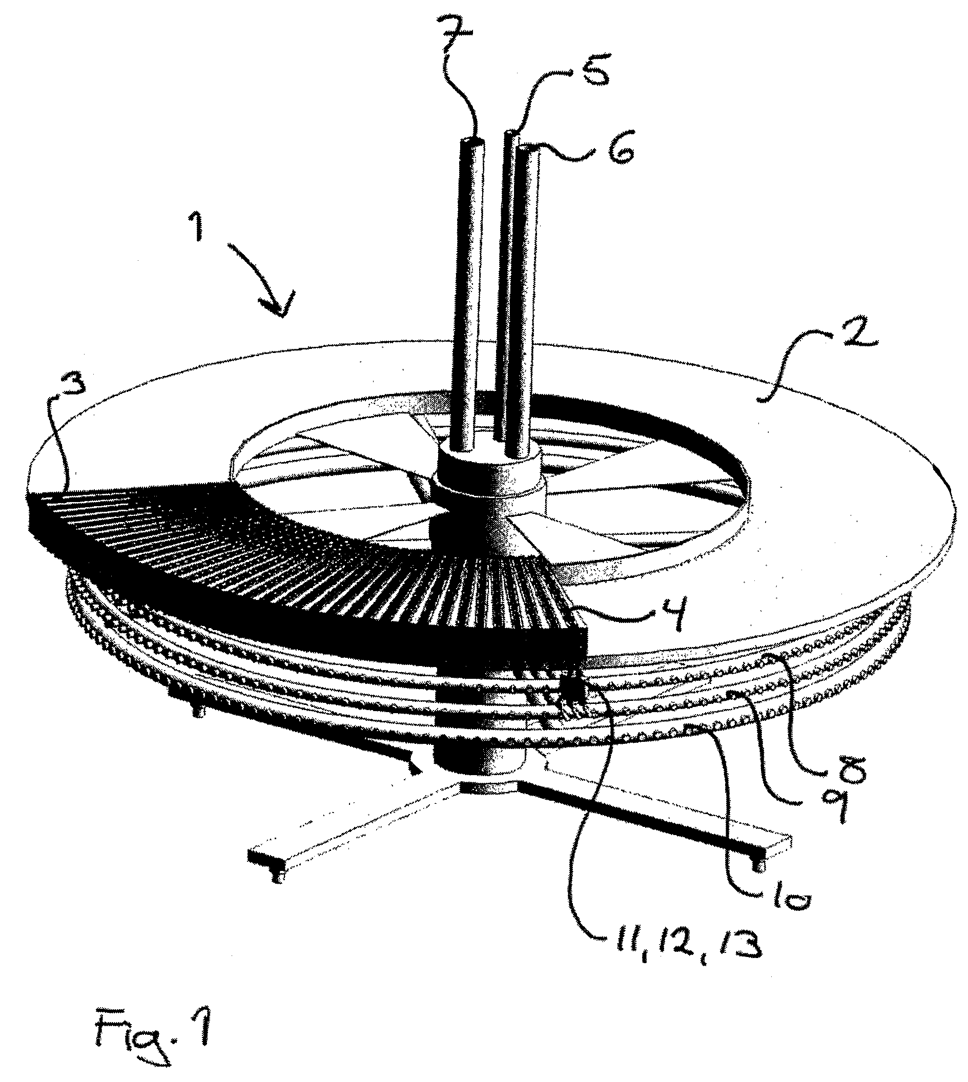 Freezer segment for a freezer for confectionary with segments including channels for direct evaporation of CO.sub.2