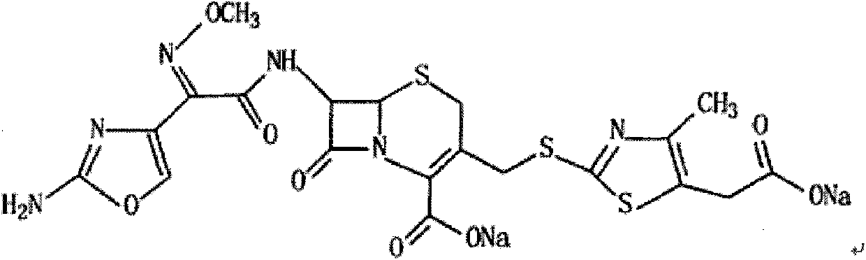 Cefodizime sodium injection and preparation method thereof