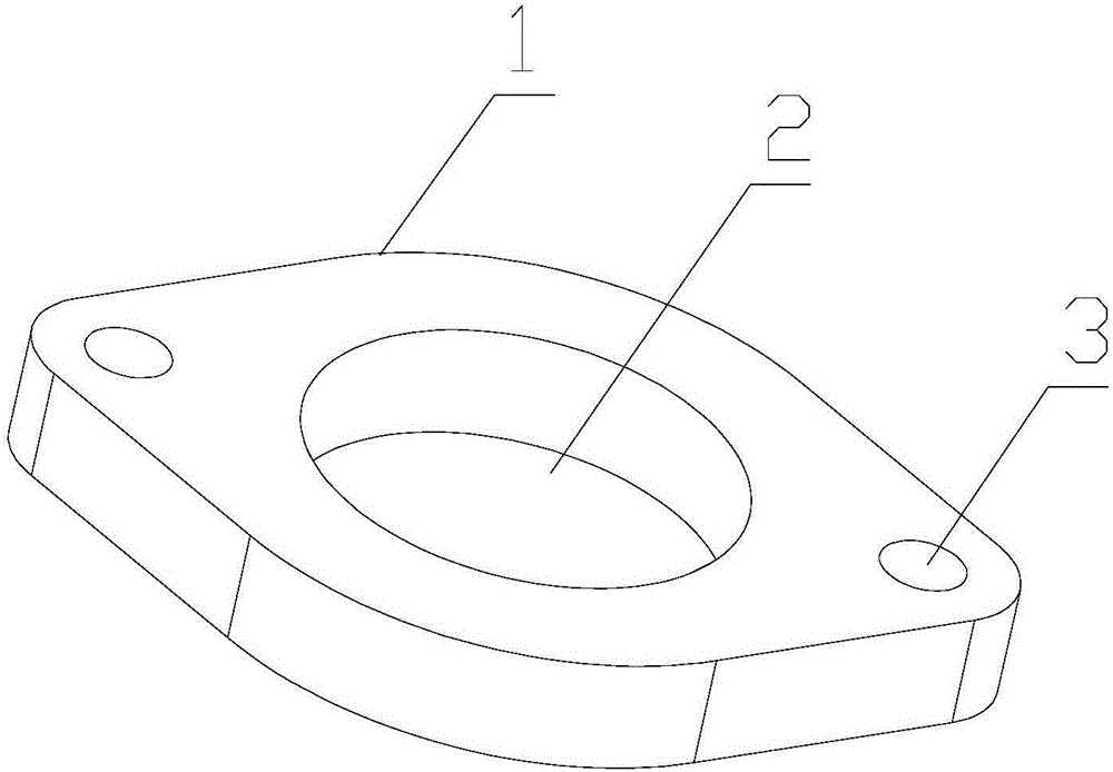 Automobile intake and exhaust flange and forging technology thereof