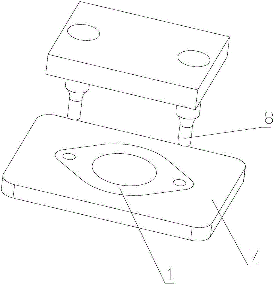 Automobile intake and exhaust flange and forging technology thereof