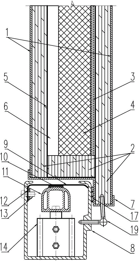 High-performance sound-proof pneumatic shielding vertical hinged door for MRI (magnetic resonance imaging) shielding chamber