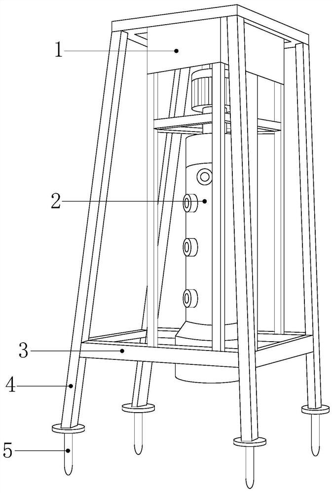 A utility pole buried grouting device based on spiral multi-directional expansion