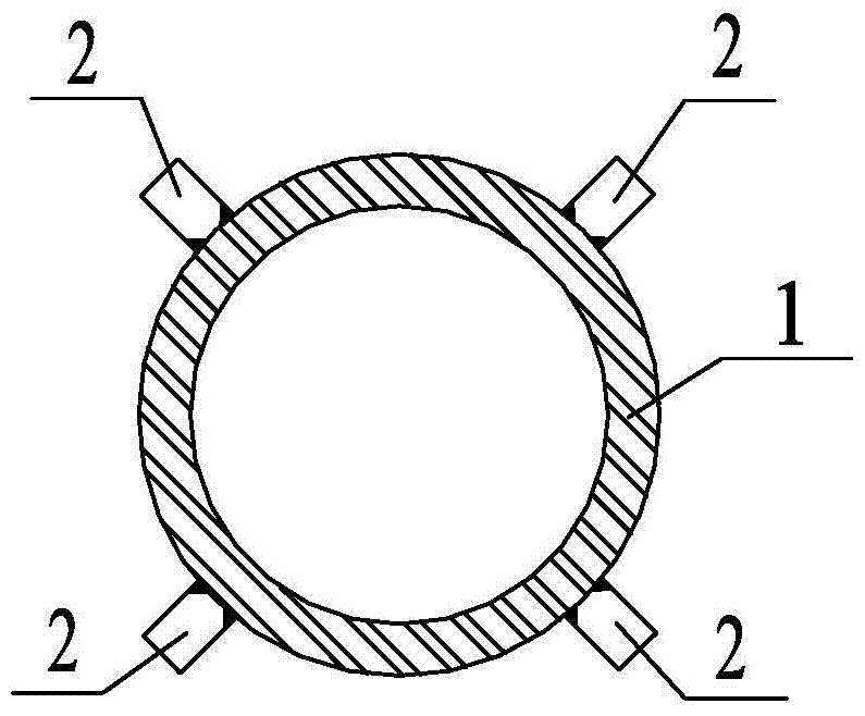 Reinforcement method for key members of space structure