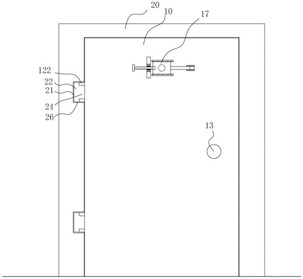 A door body structure with observation through holes using simple connectors