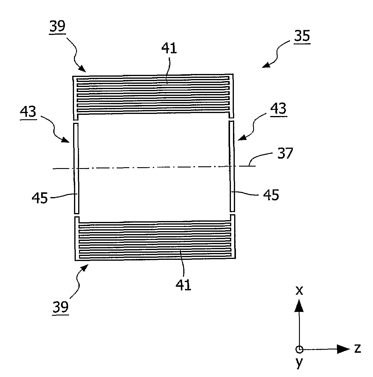 System of electric coils for transmitting and receiving radio-frequency magnetic fields in a magnetic-resonance imaging apparatus, and magnetic-resonance imaging apparatus provided with such a system of electric coils