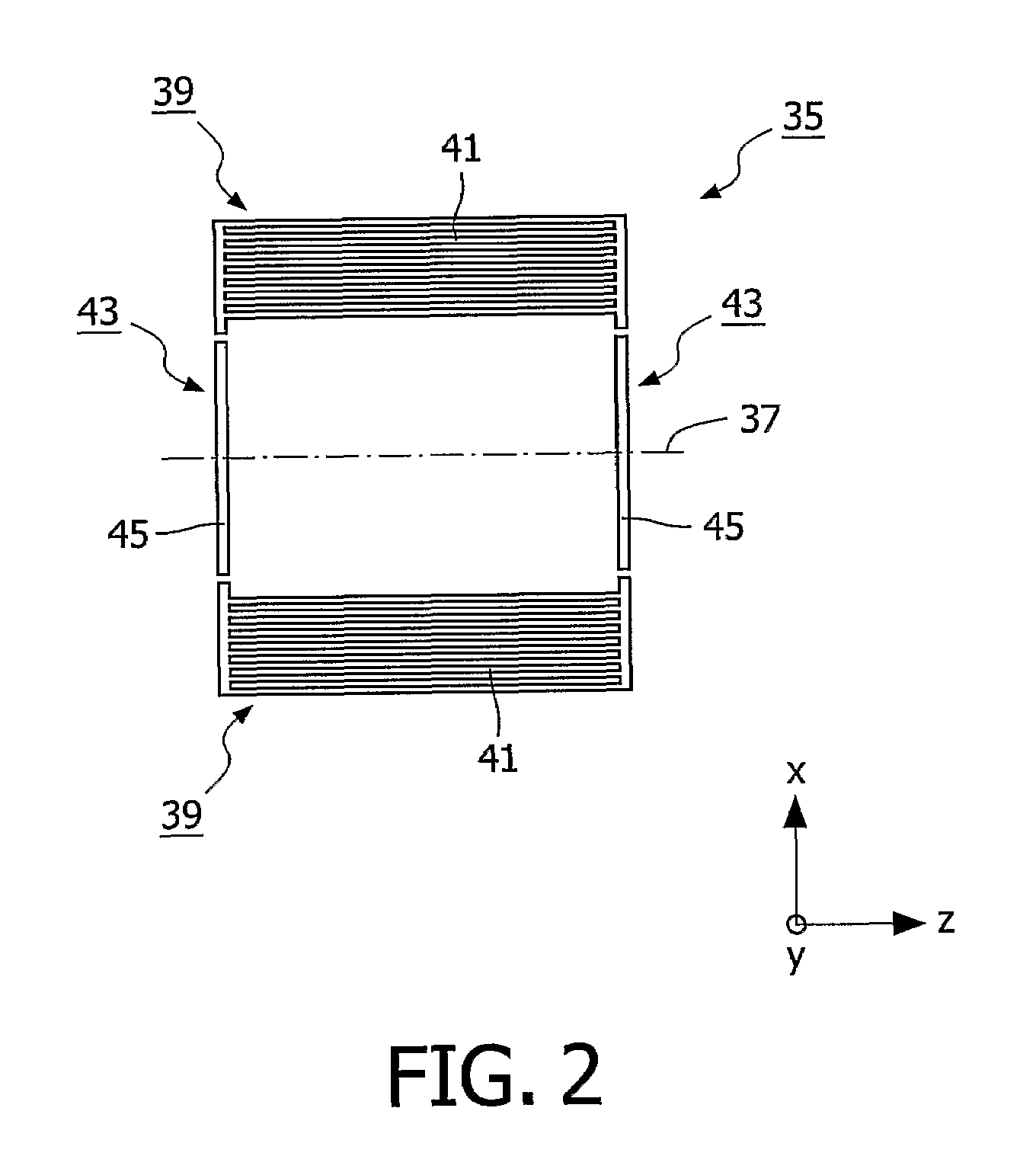 System of electric coils for transmitting and receiving radio-frequency magnetic fields in a magnetic-resonance imaging apparatus, and magnetic-resonance imaging apparatus provided with such a system of electric coils