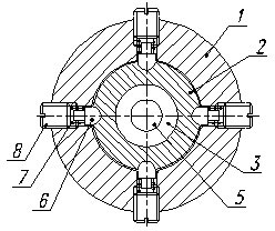 Central spindle capable of automatically centring and tapping internal screw thread