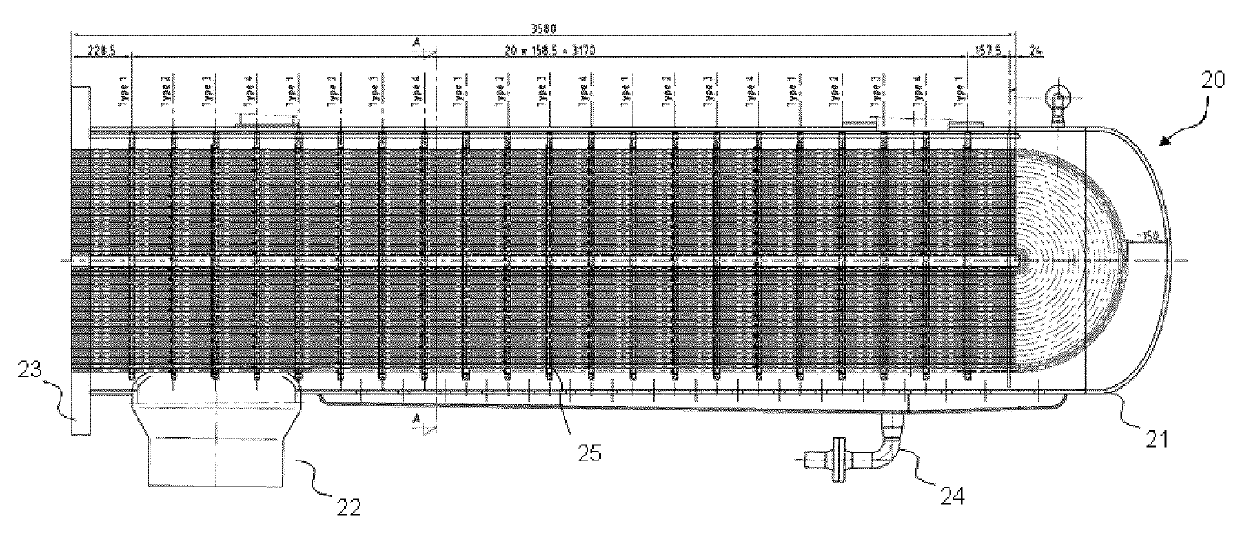 Exchange tube support and securing assembly for tube exchanger