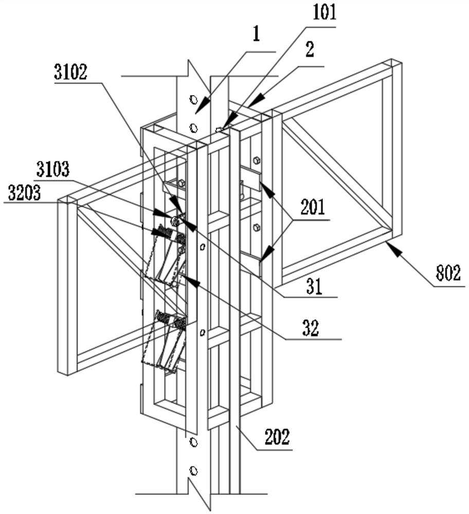 Tool type scaffold anti-falling system