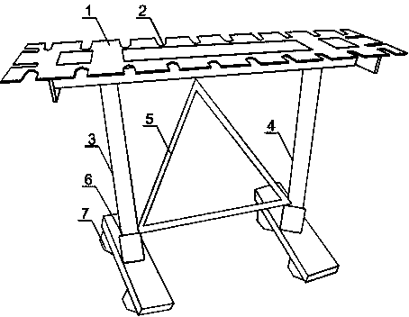 Mobile type bearing placing frame