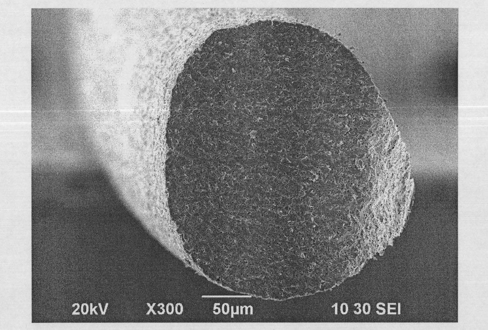 Method for preparing bending-free piezoelectric ceramic fiber with low cost