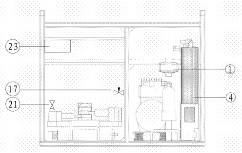 Small intelligentized machine integrating with oxygen production and oxygen compression