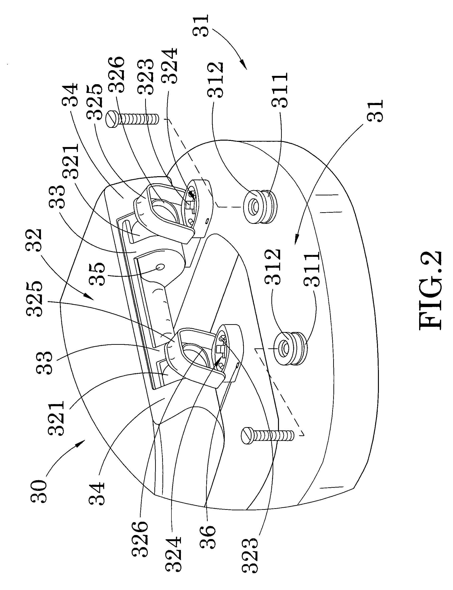 Hinge for toilet seat