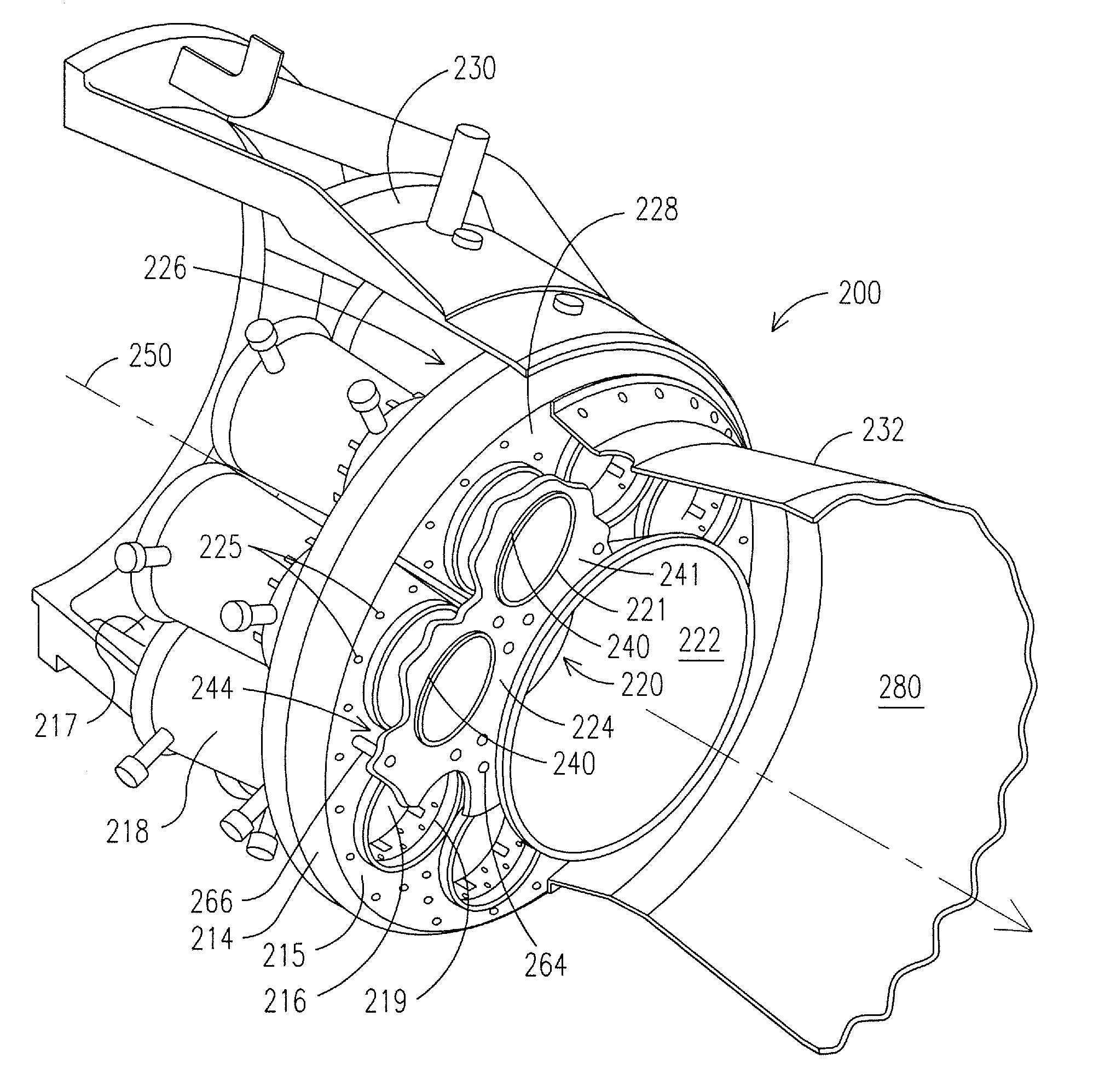 Forward-section resonator for high frequency dynamic damping