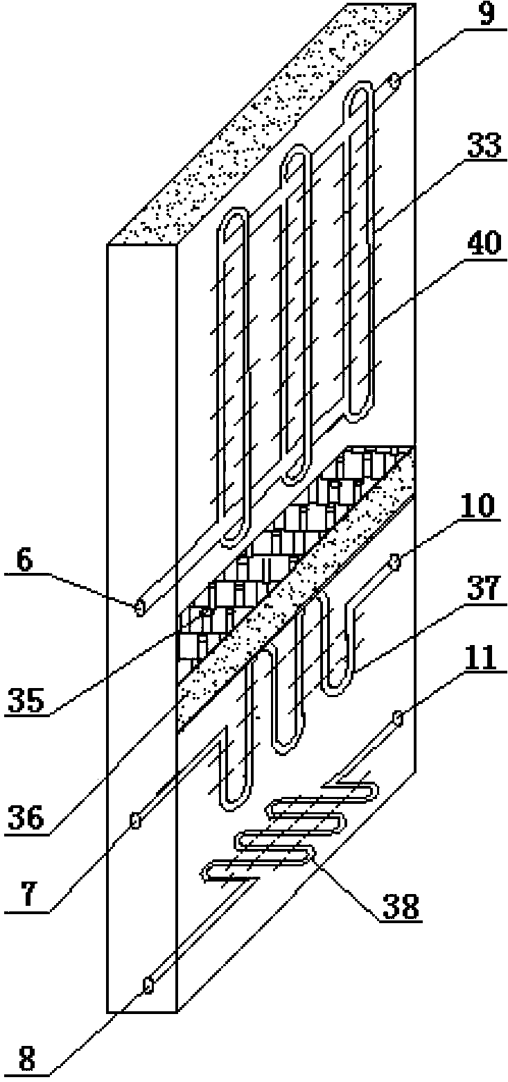 Solar cooling plate based combined cooling and heating system