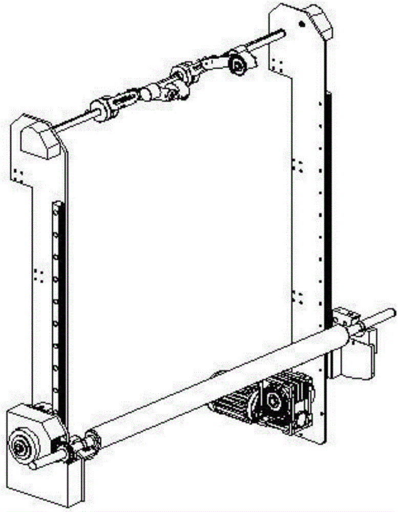 Automatic double-rail film raising device