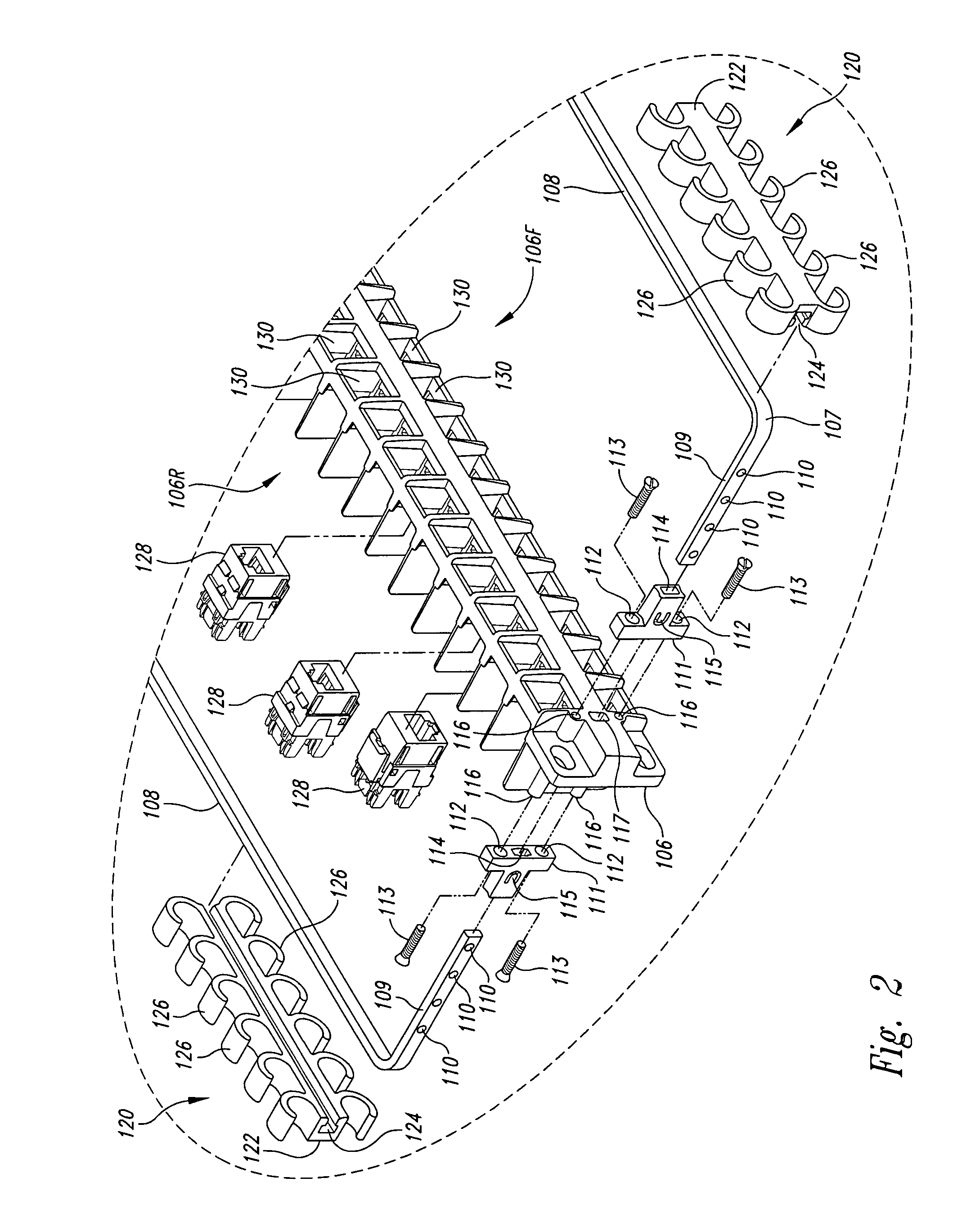 Cable retaining system