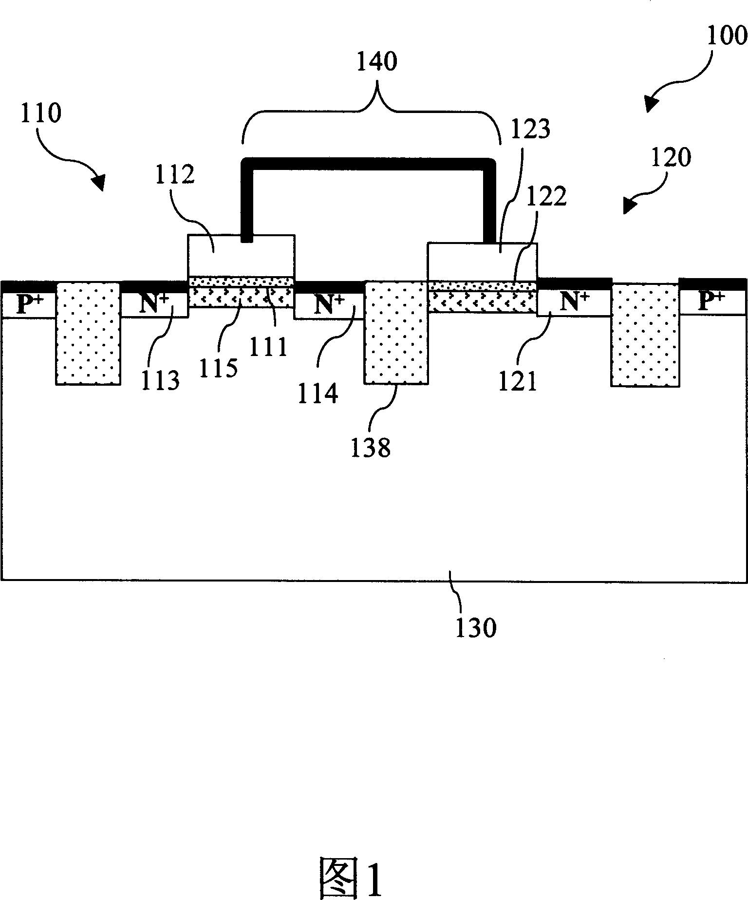 Single gate pole non-volatile internal storage and its operation method