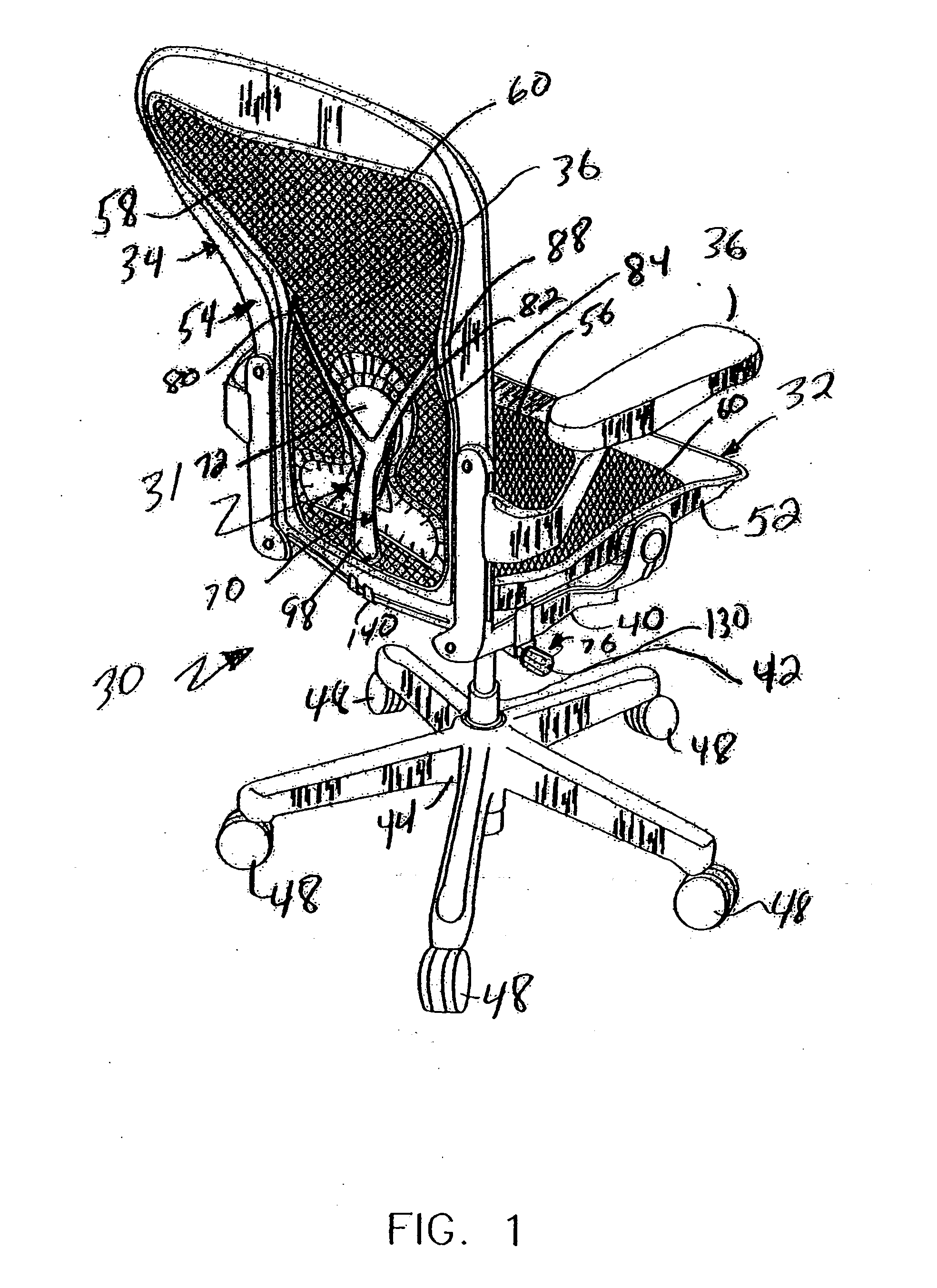 Sacral support member for seating