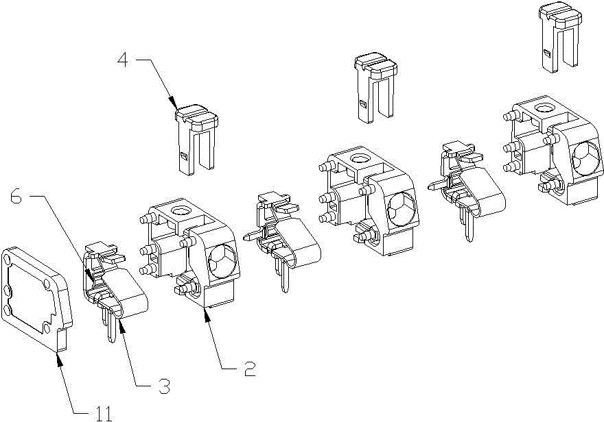 Combined wiring terminal component