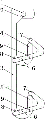 Self-locking composite conducting wire hoisting hook