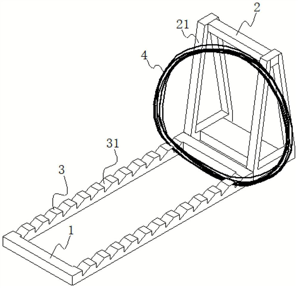 Steel wire coil placing rack