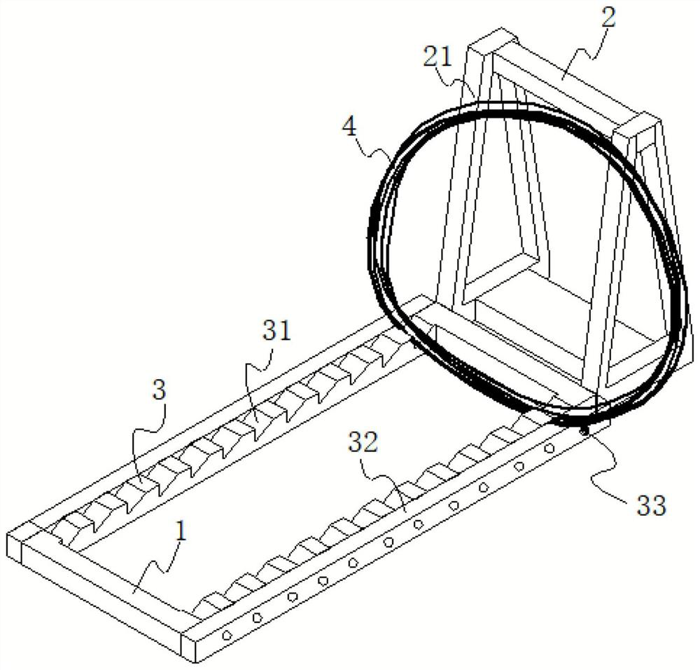 Steel wire coil placing rack