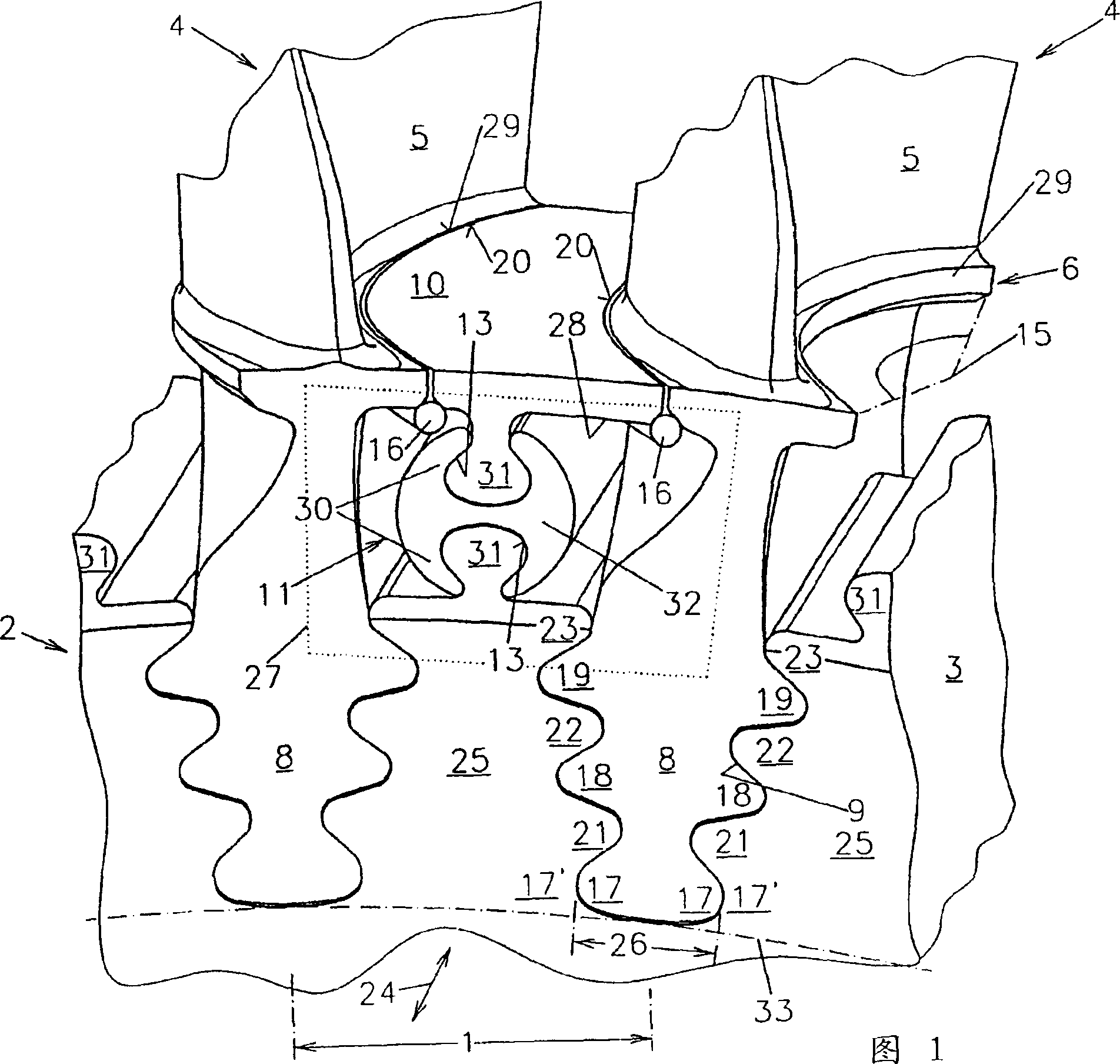 Turbine blade arrangement