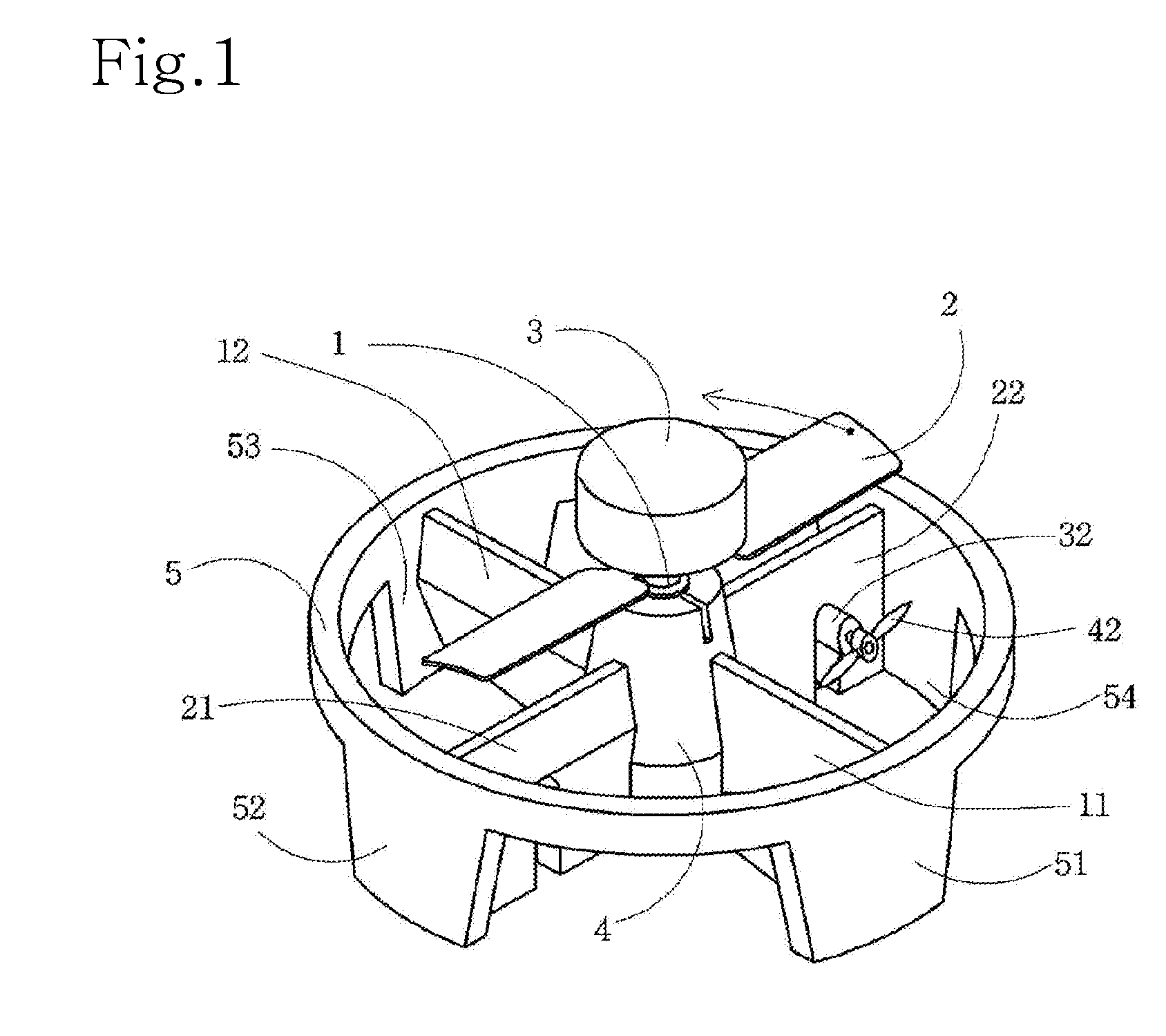 Bottom-adjustable propeller-type flying object