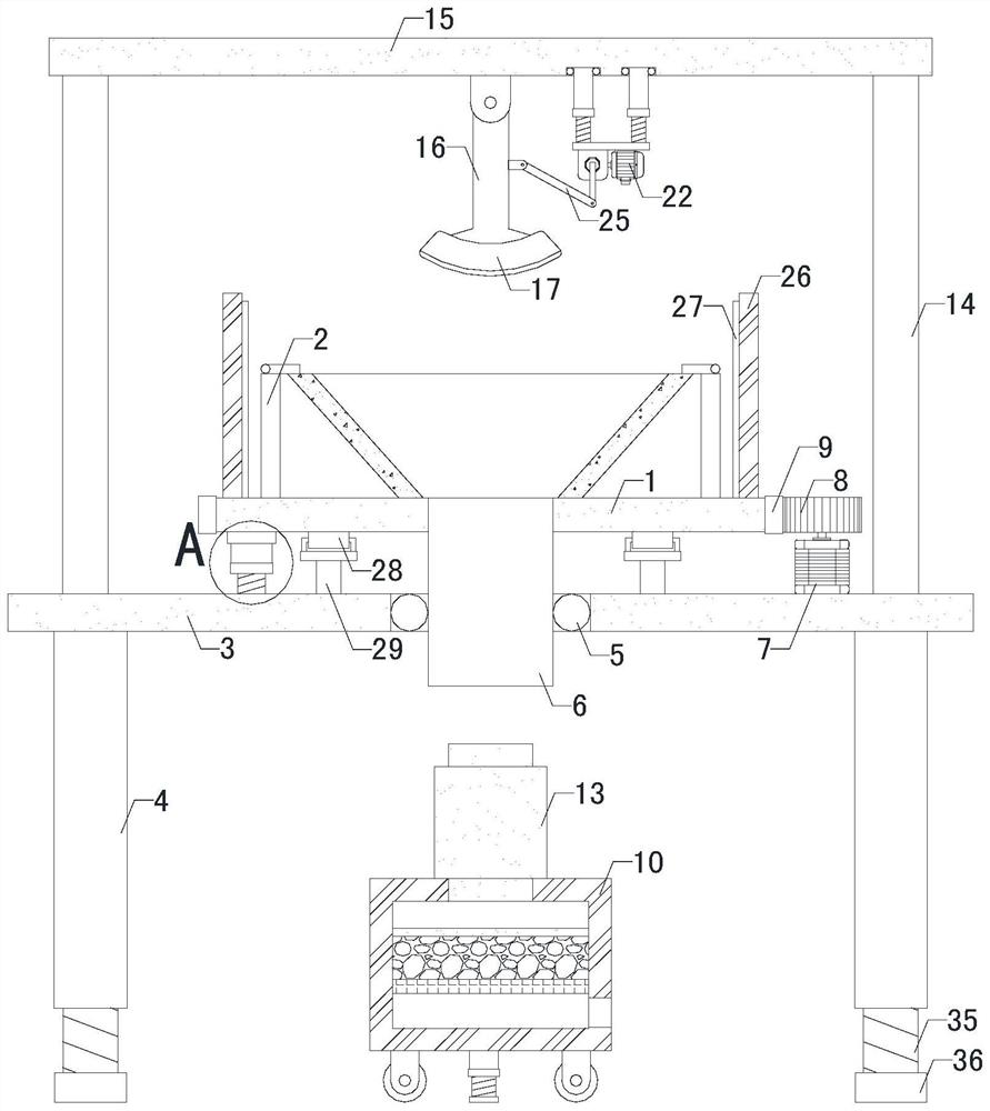 A vane pump drying auxiliary device