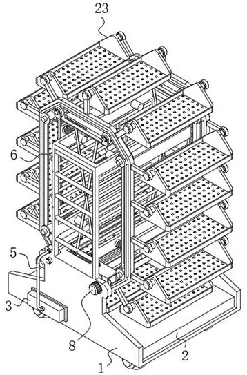 Adjustable seedling raising frame for agricultural planting