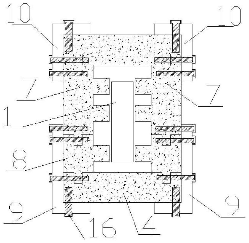 Self-locking assembly type buckling-restrained brace for nuclear island structure